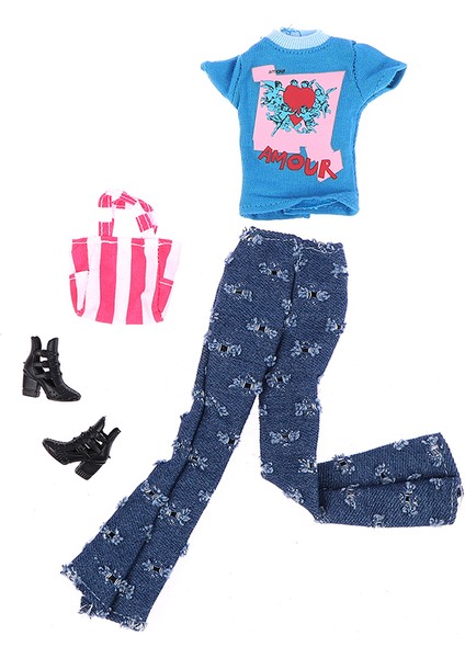 4 Adet Set Moda Baskı Bezleri 30 cm 1/6 Bebek Kız Hediye Bebek Aksesuarları Cologo (Yurt Dışından) modelleri