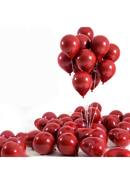 10 Inç Garnet Kırmızı Çift Katmanlı Lateks Balon Kalp Şeklinde Yuvarlak Düğün Odası Parti Sahne Dekorasyon (Yurt Dışından) indirimleri