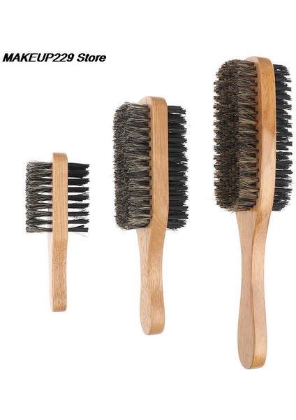 Erkek Domuzu Kıl Saç Fırçası - Erkek Için Doğal Ahşap Dalga Fırçası, Kısa, Uzun, Kalın, Kıvırcık, Dalgalı Saçlar Için Şekillendirici Sakal Saç Fırçası (Yurt Dışından)