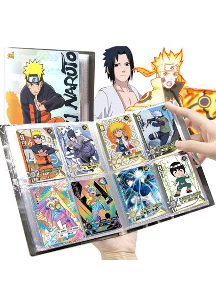 80/160 Adet Albümü Naruto Kart Tutucu Kitap Harfler Kağıt Oyunları Çocuk Anime Karakter Koleksiyonu Çocuk Hediye Oyun Kartı Oyuncak (Yurt Dışından)