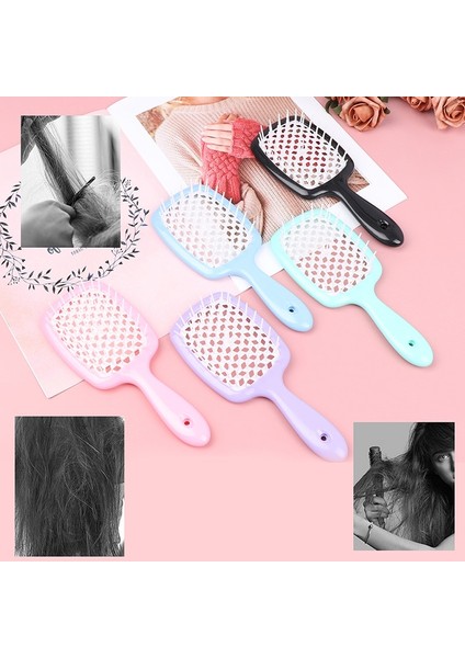 Tarak Saç Tarağı Kare Spa Masajı Penye Saç Ekler Taraklar Anti-Statik (Yurt Dışından)