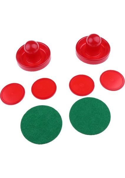 Iki Hava Hokeyi Itici, Forvet Kaleci ve Dört Kırmızı Diskten Oluşan Set (Yurt Dışından)