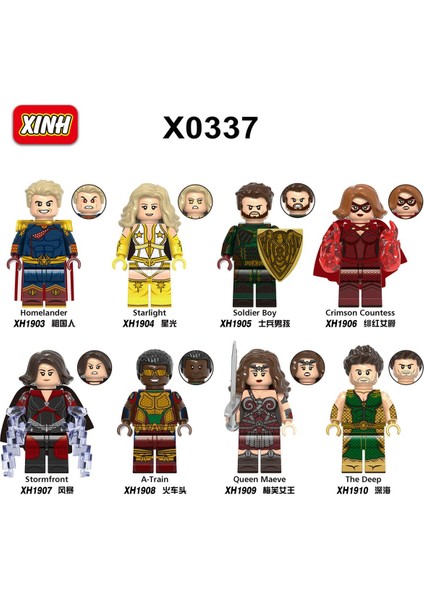 Tek Satış Boys Figürleri Yapı Taşları Homelander Starlight Kraliçe Maeve A-Train Minifigures Çocuk Boys Koleksiyonu Hediyelik Oyuncaklar X0337 Için Tuğlaları Birleştirin (Yurt Dışından)
