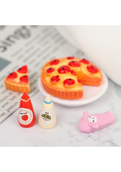 1:12 Evcilik Minyatür Meyve Pizza Tabağı Reçel Mikrodalga Fırın Eldivenleri Mutfak Seti (Yurt Dışından) fiyatları