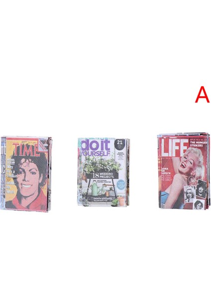 3 Adet/takım 1:12 Evcilik Minyatür Kitap Mini Dergisi Modeli Aksesuarları Oyuncaklar (Yurt Dışından)