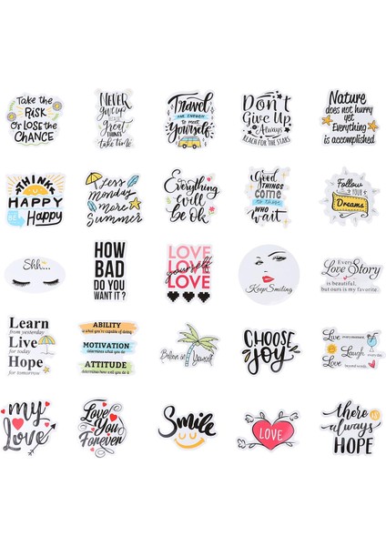 Dizüstü Bilgisayar Için 100 Pcs Ilham Verici Çıkartmalar (Yurt Dışından)