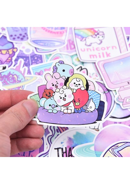 50 Adet/paket Unicorn Kırtasiye Çıkartmalar Karalama Seyahat Diy Bagaj Etiketi (Yurt Dışından) modelleri