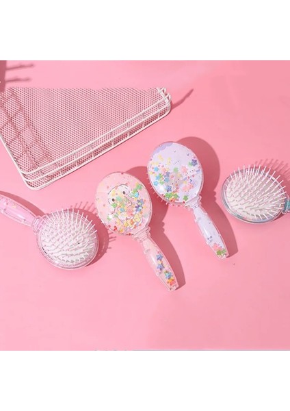 Yuvarlak Şekil Payetler Anti-Düğüm Dolaşmayan Saç Fırçası Karikatür Hava Yastığı Masaj Kıvırcık Saç Fırçası Tarak Bebek Kız Aksesuarları Için (Yurt Dışından) fırsatları