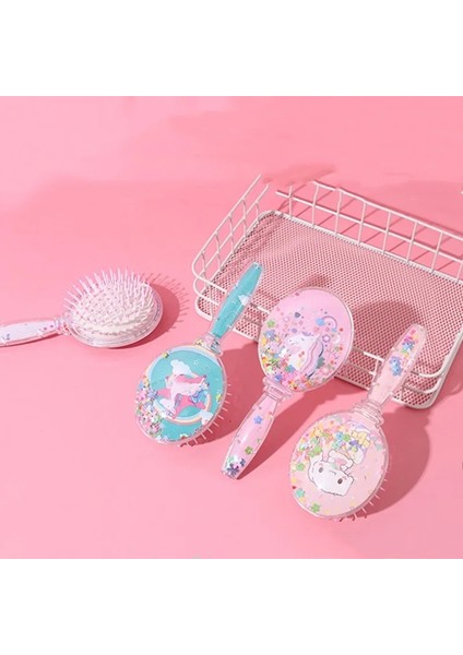 Yuvarlak Şekil Payetler Anti-Düğüm Dolaşmayan Saç Fırçası Karikatür Hava Yastığı Masaj Kıvırcık Saç Fırçası Tarak Bebek Kız Aksesuarları Için (Yurt Dışından) indirimleri