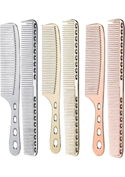 Adet Paslanmaz Çelik Saç Tarağı Anti Statik Şekillendirici Tarak Kuaförlük Berber Tarağı (Gül Altın) (Yurt Dışından) fırsatları