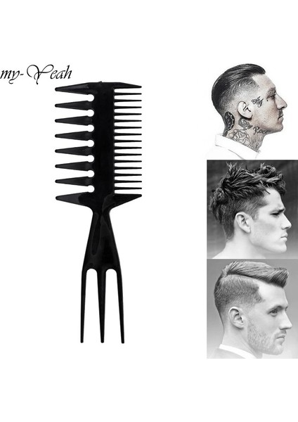 Profesyonel Çift Taraflı Diş Tarak Balık Kemik Şekli Saç Fırçası Berber Saç Boyama Kesme Boyama Fırçası Adam Kuaför Aracı (Yurt Dışından)