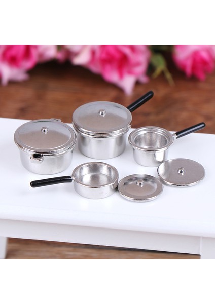4 Adet 1:12 Evcilik Minyatür Metal Mini Tencere Seti Bebek Evi Mutfak Mobilyaları Cologo (Yurt Dışından) modelleri