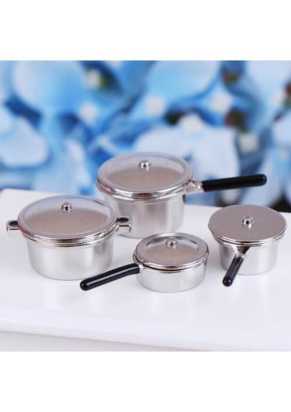 4 Adet 1:12 Evcilik Minyatür Metal Mini Tencere Seti Bebek Evi Mutfak Mobilyaları Cologo (Yurt Dışından) indirimleri