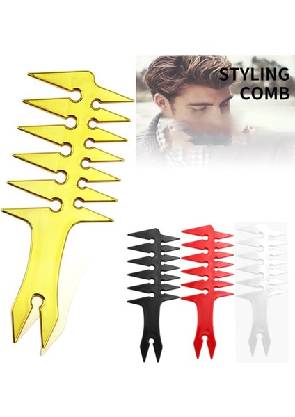Adet Erkekler Yağ Kafa Tarak Kuaför Saç Kesimi Geniş Diş Çatal Tarak Büyük Diş Dolaşık Açıcı Kıvırcık Tarak Berber Kuaförlük Stylingtool (Yurt Dışından)