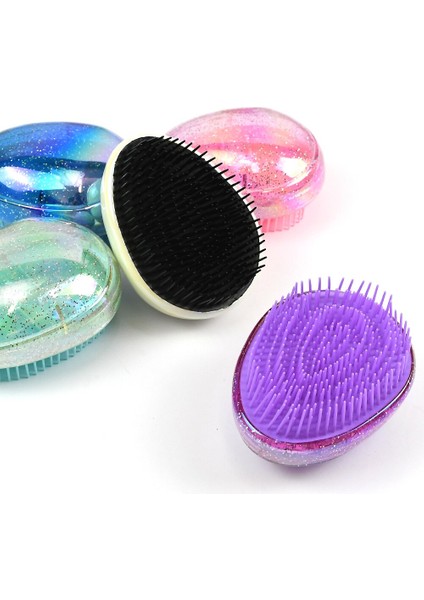 Anti Statik Arapsaçı Saç Fırçası Yumurta Şekilli Parlak Saç Tarak Yumuşak Şekillendirici Silikon Araçları Dolaşık Açıcı Tarak Saç Bakımı Seyahat Için (Yurt Dışından) fırsatları