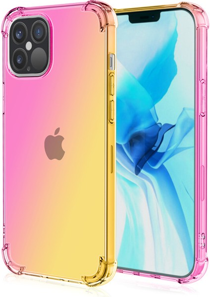 +Yeni IPHONE14 Dört Köşeli Düşmeyi Önleyen Apple 14PRO Cep Telefonu Kabuğu IPHONE13PRO Degrade Rengi Uygun (Yurt Dışından) modelleri