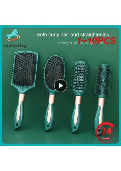 ~ 10 Adet Popüler Detangle Saç Fırçası Tarak Yetişkin Çocuklar Için Kafa Derisi Masajı Profesyonel Ev Salon Kuaförlük Islak Kıvırcık (Yurt Dışından)