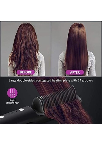 DAY2DAY Alışveriş Merkezi Kızlar Için Hızlı Saç Düzleştirici Fırçası Profesyonel Anti Ölçekli Kızlar / Kadınlar Için En Iyi Saç Şekillendirici Düzleştirici Fırçası (Yurt Dışından) fırsatları