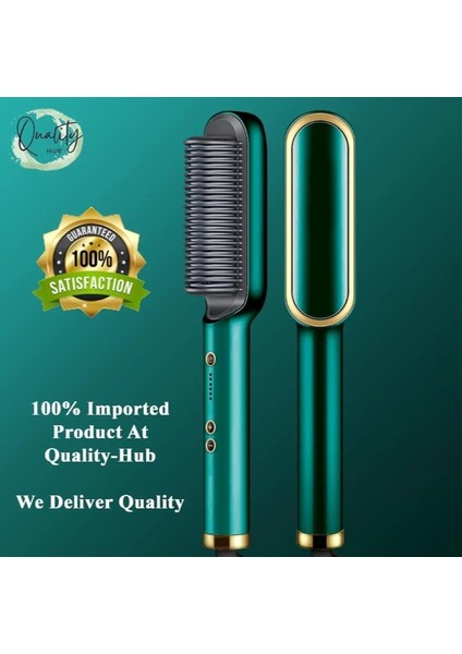 2_in_1 Elektrikli Saç Düzleştirme Fırçası ve Kıvırma Tarakıyla Profesyonel Şekillendirme ve Kireç Önleyici Teknolojiye Sahip Ev ile Saç Rutininizde Devrim Yaratın (Yurt Dışından)