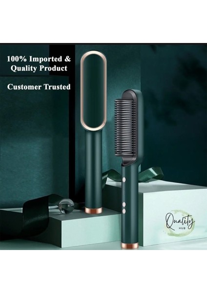 2_in_1 Elektrikli Saç Düzleştirme Fırçası ve Kıvırma Tarakıyla Profesyonel Şekillendirme ve Kireç Önleyici Teknolojiye Sahip Ev ile Saç Rutininizde Devrim Yaratın (Yurt Dışından) fırsatları