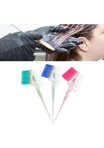 Yumuşak Elyaf Glitter Tonu Boya Saç Fırçası Kuaförlük Pro Salon Araçları Ağartıcı Tarak Salon Aksesuarları Saç Boyama Fırçası (Yurt Dışından)