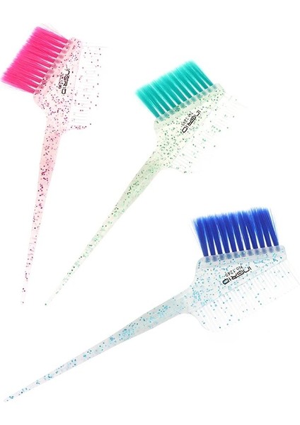 Yumuşak Elyaf Glitter Tonu Boya Saç Fırçası Kuaförlük Pro Salon Araçları Ağartıcı Tarak Salon Aksesuarları Saç Boyama Fırçası (Yurt Dışından) modelleri