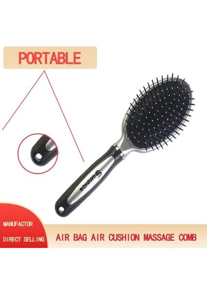 Masaj Anti-Statik Şişirme Ev Kuru ve Islak Taşınabilir Tarak Kadın Kıvırcık Saç ve Uzun Saç Nötr Hava Yastığı Tarak (Yurt Dışından)