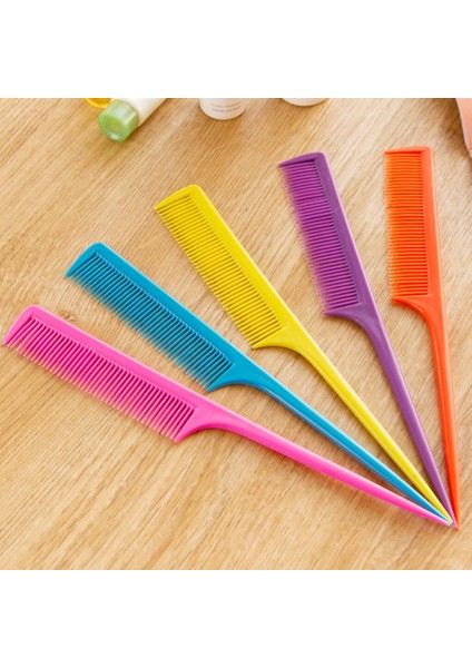 Adet/10 Adet Rastgele Renk Saç Tarağı Salon Fırça Şekillendirici Kuaförlük Kuyruk Plastik Tarak Seti Ince ve Uzun Saplı (Yurt Dışından) fırsatları