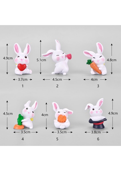 Mini Tavşan Heykelcik Peri Bahçe Süs Dekor Pot Zanaat Dollhouse Aksesuarları (Yurt Dışından) modelleri