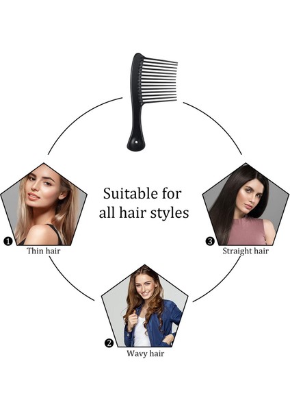 Adet Anti-Statik Büyük Geniş Diş Tarak Kuaförlük Tarak Kadın Asılı Delik Kolu Kavrama Kıvırcık Saç Saç Fırçası Güzellik Saç Tarak (Yurt Dışından) modelleri