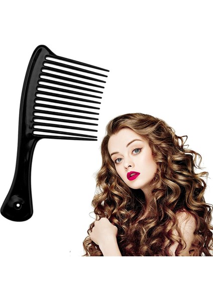 Adet Anti-Statik Büyük Geniş Diş Tarak Kuaförlük Tarak Kadın Asılı Delik Kolu Kavrama Kıvırcık Saç Saç Fırçası Güzellik Saç Tarak (Yurt Dışından) fırsatları
