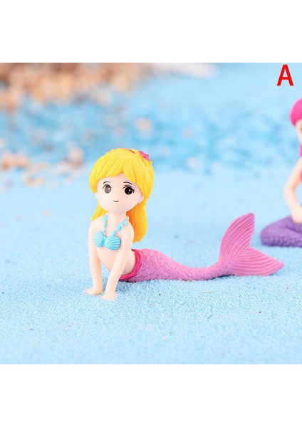 Denizkızı Dıy Mini Minyatür Heykelcik Bahçe Dollhouse Dekor Mikro Peyzaj (Yurt Dışından)