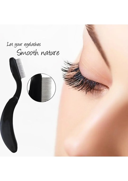 1 Pc Zwart Vouwen Wenkbrauw Wimper Kam, Metal Tandenler ile Saç Kıvırma ve Maskara Makyaj Kameralarını Birbirinden Ayırabilir. (Yurt Dışından)