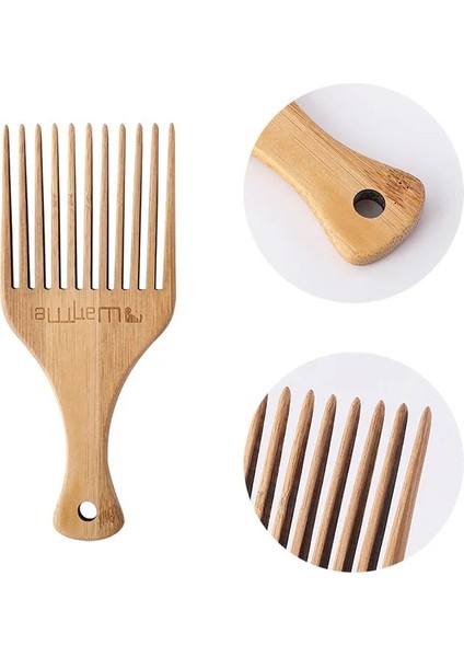 Adet Ahşap Geniş Diş Fırçası Seçim Tarak Çatal Saç Fırçası Ekleme Saç Toplama Tarak Dişli Tarak Kıvırcık Afro Saç Şekillendirici Araçları (Yurt Dışından)