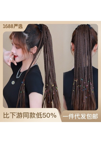 [tek Parça Dropshipping'i Destekler] Peruk Örgü At Kuyruğu Sahte Örgü Kadın Büküm Kadın Renk Simülasyon Bandaj Dreadlocks (Yurt Dışından)