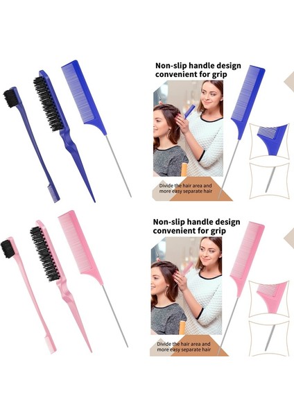 Bk-Diş Fırçası Tipi Kaş Fırçası Taraklar Kolay Kullanım Pratik Saç Şekillendirme Araçları Güzellik Çift Taraflı Kenar Kontrol Saç Tarağı (Yurt Dışından) fırsatları