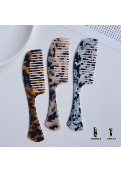 Kore Asetat Saç Combs Renkli Kuaförlük Tarak Saç Fırçası Kadın Kızlar Için Saç Şekillendirici Aracı Kabuk Asetat Tarak Saplı (Yurt Dışından) modelleri