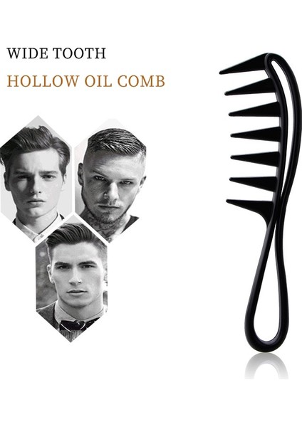 Retro Yağ Kafa Geniş Diş Tarak, Arkaya Bak Tarzı Sakal Tarağı Kolu Büyük Dişler Karışık Saç Kıvırma Tarağı Kuaförlük Aracı (Yurt Dışından) fiyatları