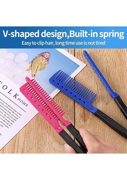 Düz Tarak Doğrultma Tarak Salon Saç Fırçası Tarak Kuaförlük Şekillendirici Düzleştirici V-Şekilli Düz Kabarık ve Düz (Yurt Dışından) fiyatları