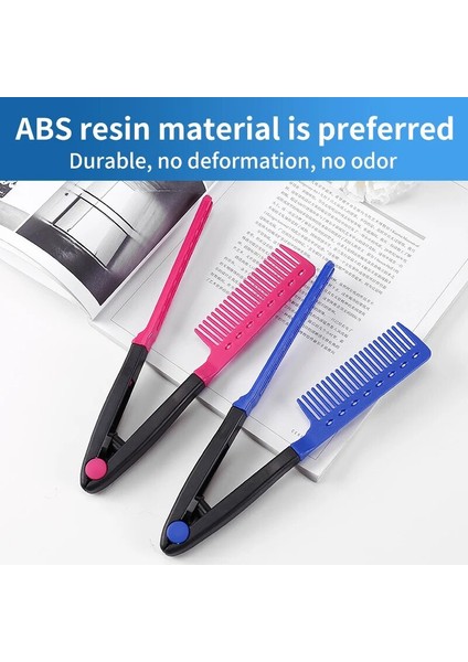 Düz Tarak Doğrultma Tarak Salon Saç Fırçası Tarak Kuaförlük Şekillendirici Düzleştirici V-Şekilli Düz Kabarık ve Düz (Yurt Dışından) fırsatları