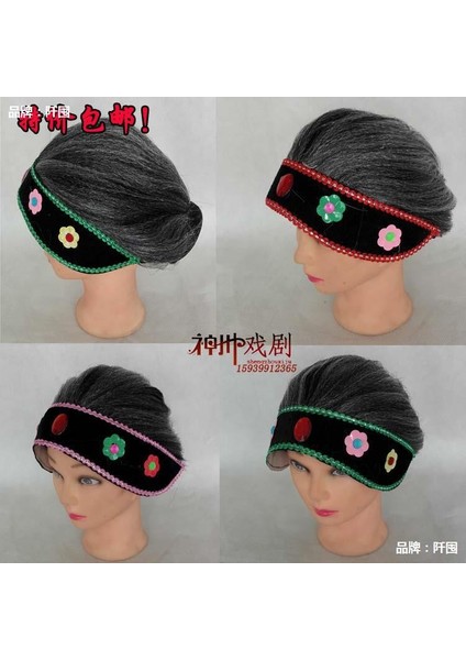 Yaşlı Bayan Peruk Eşi Golf Sopası Kılıfı Drama Malzemeleri Headdress Sahne Performansı Gösterisi Büyükanne Peruk Çöpçatan Kafa Kapağı (Yurt Dışından)