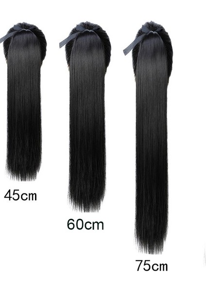 75 cm Moda Kadın Genişletilmiş Uzun Düz Sentetik Saç Yüksek At Kuyruğu Uzatma Klipsi (Yurt Dışından) modelleri