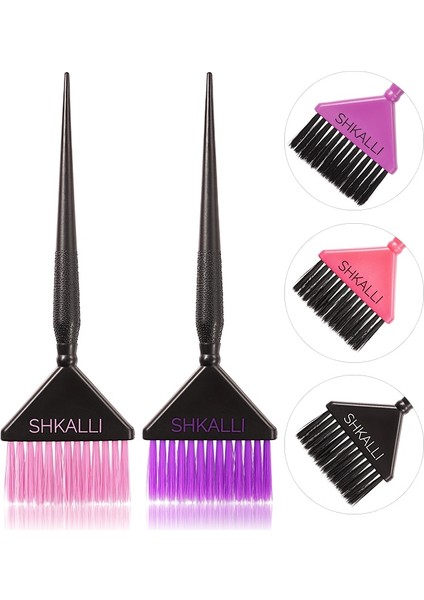Shkallı Renk Tonu Fırçası Profesyonel Salon Saç Boyası Fırçası Genişletilmiş Yumuşak Kıllar Saç Fırçası Saç Boyası Araçları (Yurt Dışından)