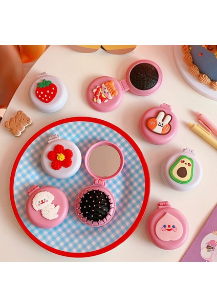 Katlanır Ayna Tarak Taşınabilir Cep Küçük Seyahat Kız Saç Fırçası (Yurt Dışından) fırsatları