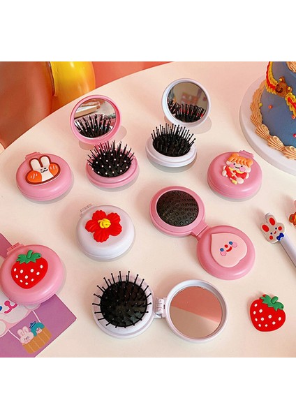 Katlanır Ayna Tarak Taşınabilir Cep Küçük Seyahat Kız Saç Fırçası (Yurt Dışından) indirimleri