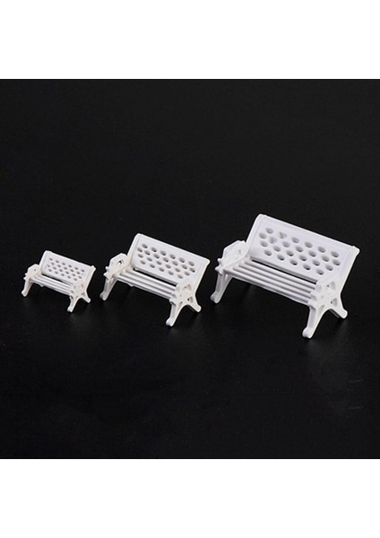 Adet Mini Park Koltuk Tezgahı Bahçe Süs Minyatür Zanaat Peri Dollhouse Dekor (Yurt Dışından)