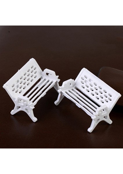 Adet Mini Park Koltuk Tezgahı Bahçe Süs Minyatür Zanaat Peri Dollhouse Dekor (Yurt Dışından) modelleri