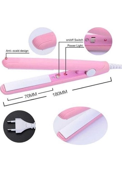 Mini Saç Düzleştirici Hızlı Saç Şekillendirici Uzun Ömürlü Etki Çift Voltajlı Seramik Uygun Seyahat Düz Saç (Yurt Dışından) indirimleri