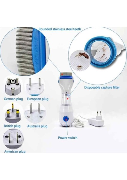 V-Tarak Baş Biti Giderme - Beyaz ve Mavi (Yurt Dışından) fırsatları