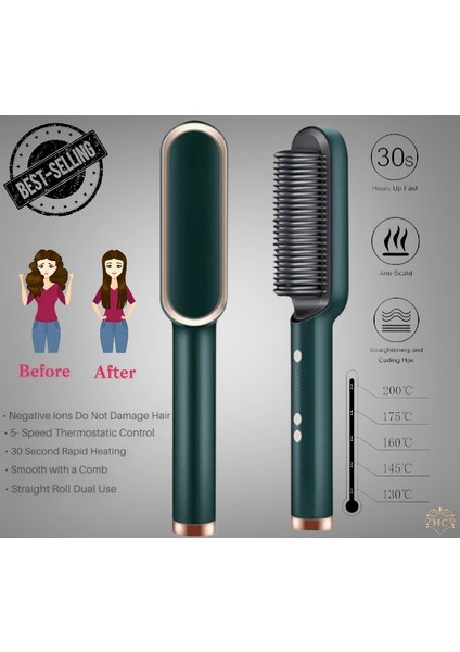 Taşınabilir Erkekler ve Kadınlar Saç Düzleştirme Fırçası Hızlı Isıtma Düzleştirici Tarak Ev ve Seyahat Için Çok Fonksiyonlu Taşınabilir Fırça Şekillendirici Aletler (Yurt Dışından) indirimleri